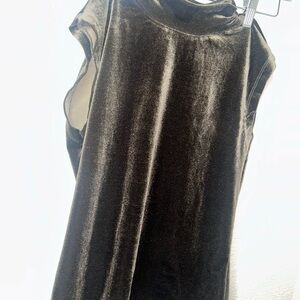 Evereve Velvet Top in Rich Brown